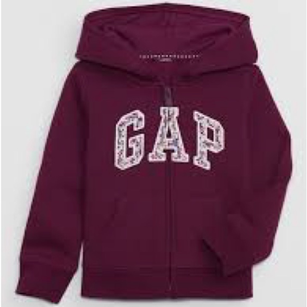 Baby GAP Infant/Toddler Girl Maroon Zip Up Hoodie ~ Size 18-24m